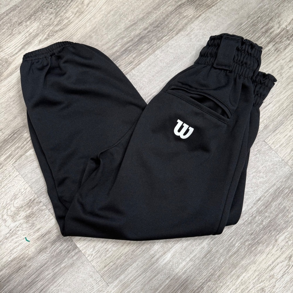 Wilson Youth Black Baseball Pants Athletic Elastic Waist Sportswear